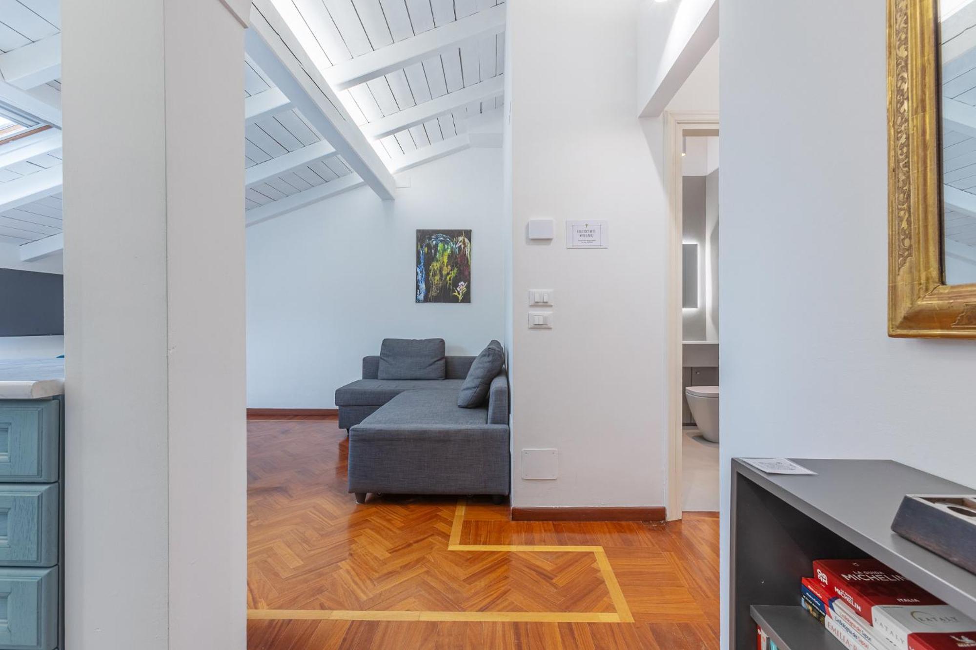 Apartmán Pratello Elegante E Raffinata Mansarda Boloňa Exteriér fotografie